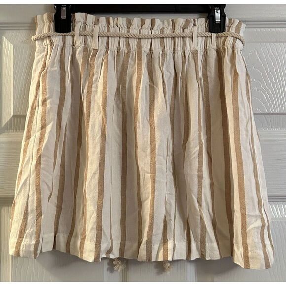 American Eagle Striped Skirt with Rope Belt NWT Size Medium - Picture 2 of 3